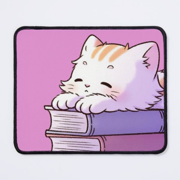 Item preview, A cat sleeping on books designed and sold by InRozaria.