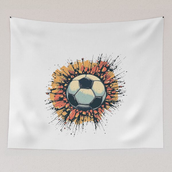 Item preview, Modern Trendy I love soccer ball,Soccer Ball Breaking Wall Players Soccer Team designed and sold by SOUFIANE1991.