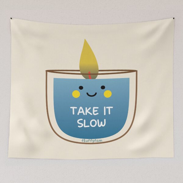 Item preview, Cute scented candle saying take it slow designed and sold by fluffyfamcraft.