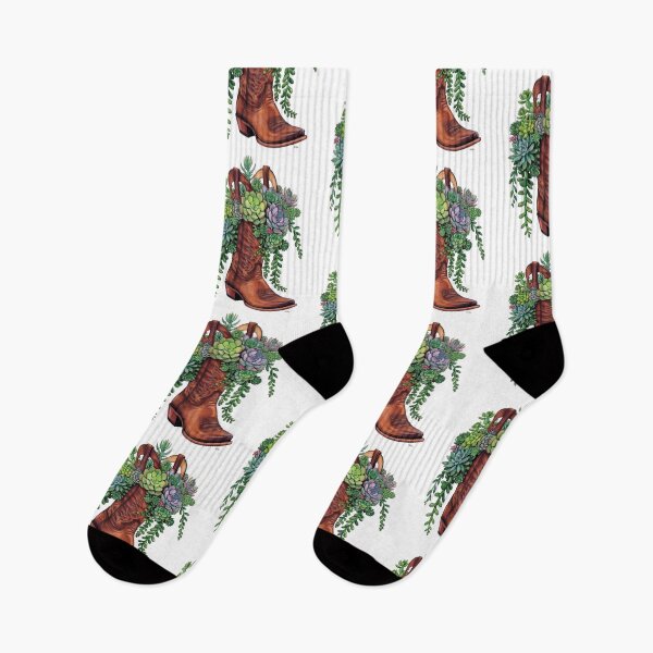 Item preview, Cowboy boot, and, succulent, Country Western, Style, Boho Country, Southwest, 1800's,   designed and sold by tshirtart2024.