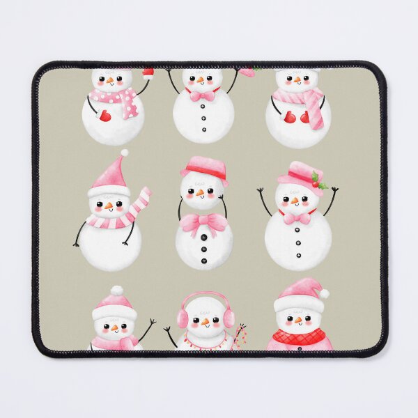 Item preview, Pink Christmas, Pink Snowmen, Christams designed and sold by KolorellaS.