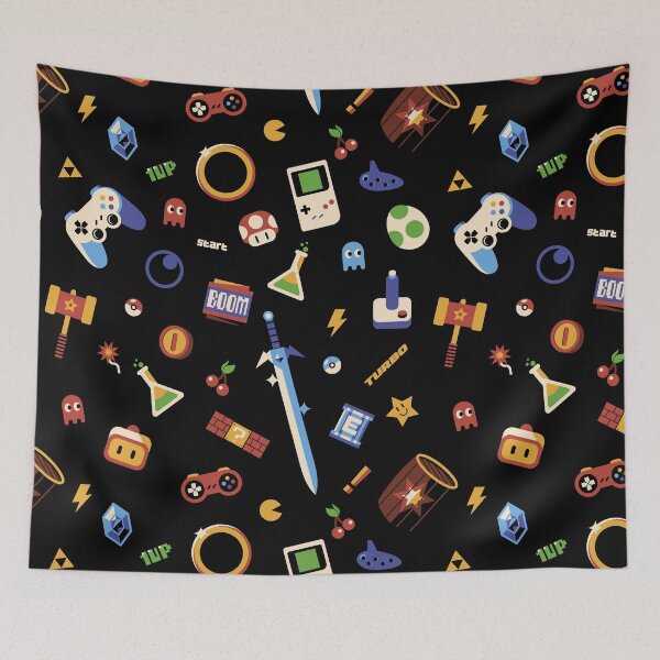 Item preview, Love Gamer Vintage Pattern by Tobe Fonseca designed and sold by Tobe Fonseca®.