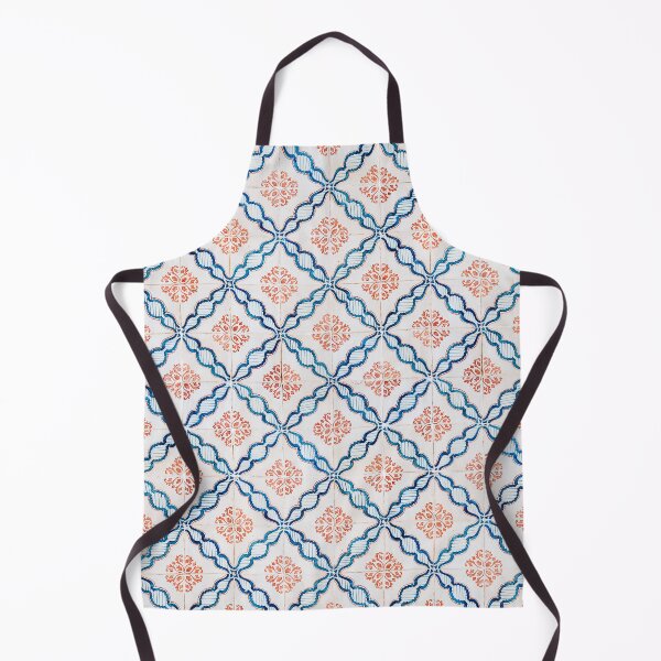 Item preview, Blue & Orange Azulejos designed and sold by Travel-Inspired Wearable Art.