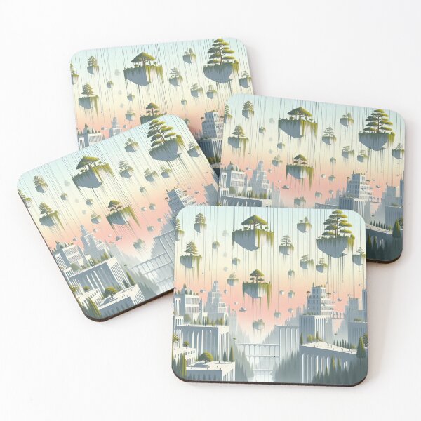 Item preview, Hanging Gardens of Babylon Minimalism Art Style designed and sold by artofuniverse.