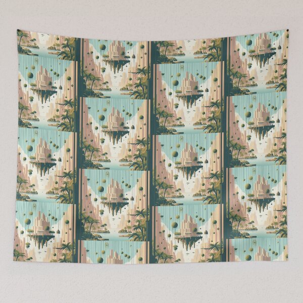 Item preview, Hanging Gardens of Babylon Minimalism Art Style designed and sold by artofuniverse.