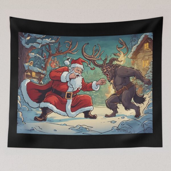 Item preview, Santa VS Krampus designed and sold by Golden Morning.