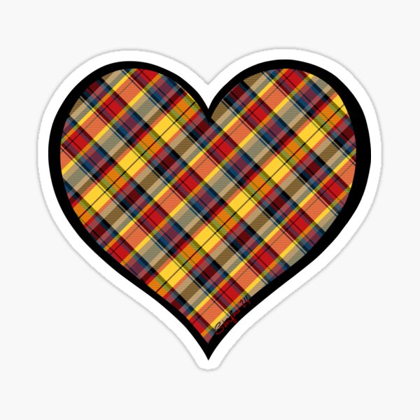 Item preview, Poolverine Tartan Heart for Stickers, Magnets, and Buttons designed and sold by Starfire Studio.