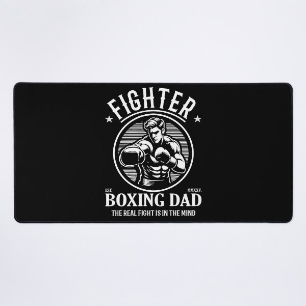 Item preview, Boxing Dad - Fighter Design with the saying: The Real Fight Is in the Mind designed and sold by RetroMaritalArt.