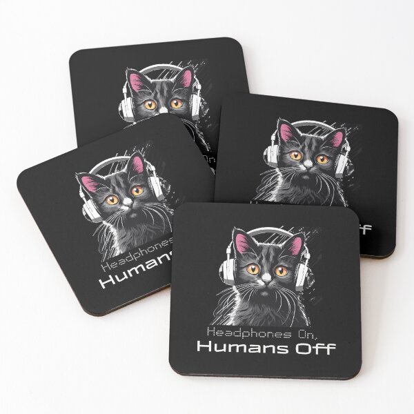 Item preview,  Introvert Cat, Headphones On, Humans Off designed and sold by ToxiCool.