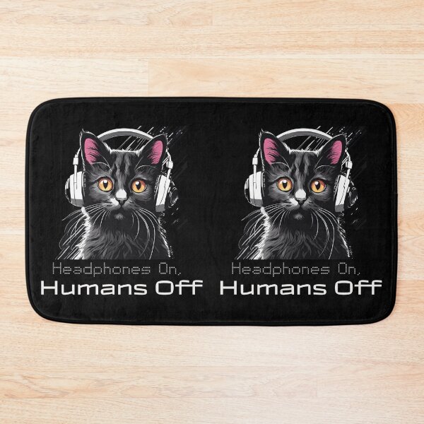 Item preview,  Introvert Cat, Headphones On, Humans Off designed and sold by ToxiCool.