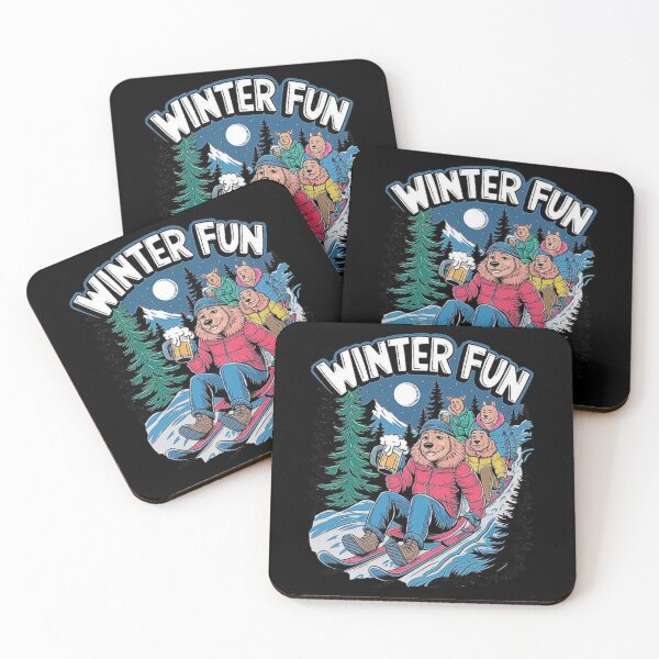 Item preview, Winter Fun with Cozy Forest Adventures-Funny Dogs Lovers designed and sold by love3617.