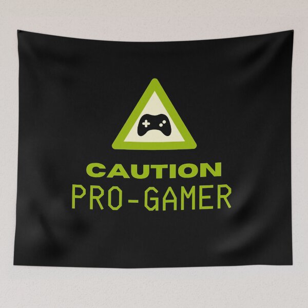 Item preview, Caution Pro Gamer - Gaming Warning Sign Design - black designed and sold by danfreeze.