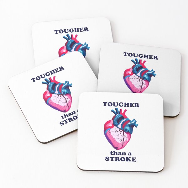 Item preview, tougher than a stroke with an anatomy heart illustration designed and sold by EmeraldeaArt.
