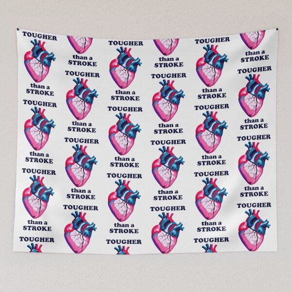 Item preview, tougher than a stroke with an anatomy heart illustration designed and sold by EmeraldeaArt.
