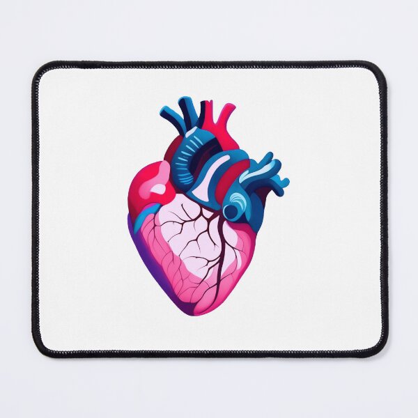 Item preview, Simple anatomy heart: red blues pinks designed and sold by EmeraldeaArt.