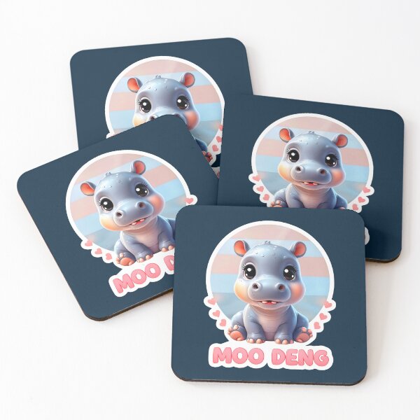Item preview, Cute Moo Deng Baby Hippo designed and sold by TheArtOfPat.