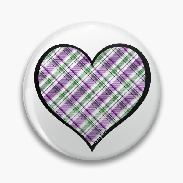 Item preview, Aspec Pride Tartan Heart for Stickers, Magnets, and Buttons designed and sold by Starfire Studio.