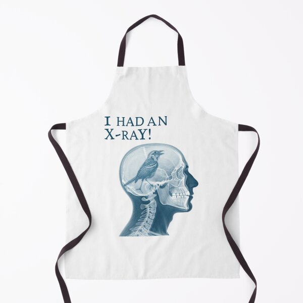 Item preview, Unique Skull X-Ray Design with Bird Brain Art - Whimsical X-Ray Illustration designed and sold by Colorful-Garden.