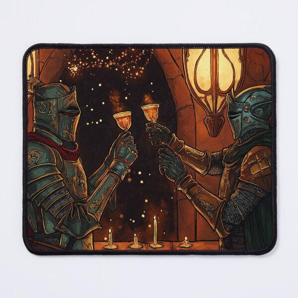 Item preview, Two Knights Toasting for Christmas designed and sold by LonesomeKnight.