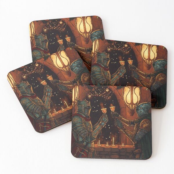 Item preview, Two Knights Toasting for Christmas designed and sold by LonesomeKnight.