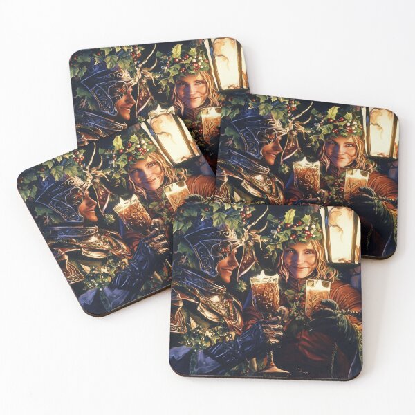 Item preview, Knight Lovers Toasting for Christmas designed and sold by LonesomeKnight.