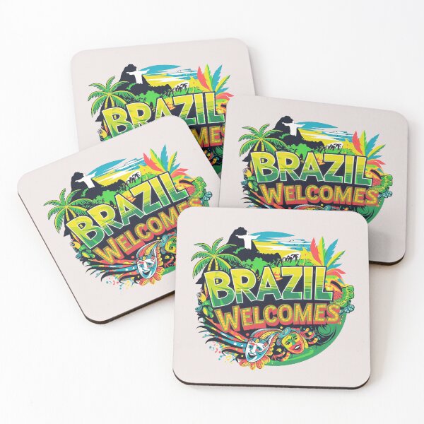 Item preview, Brazil Welcomes Flag Map carnival designed and sold by AnimalsDH305.