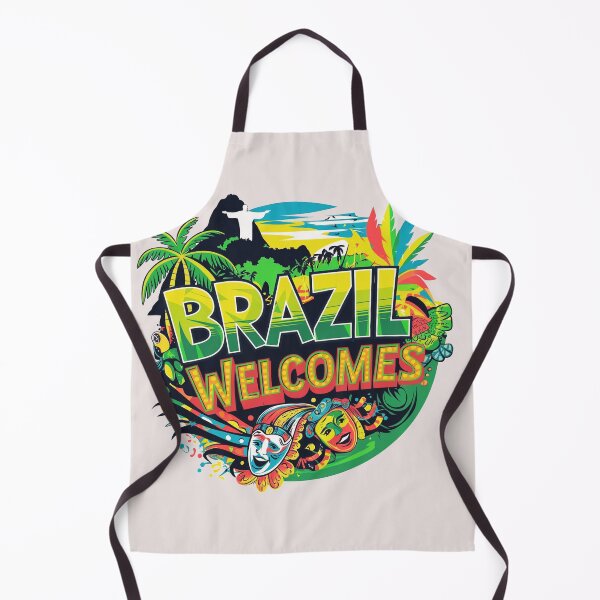 Item preview, Brazil Welcomes Flag Map carnival designed and sold by AnimalsDH305.
