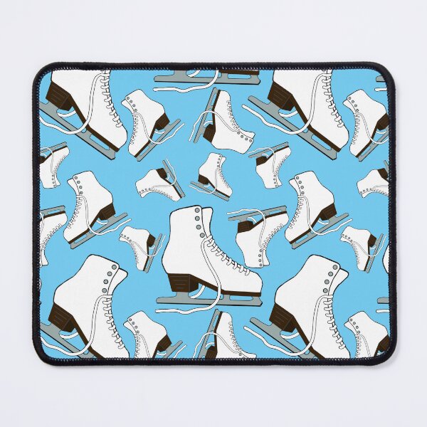 Item preview, White Figure Skates on Light Blue Background designed and sold by PD-Skating.
