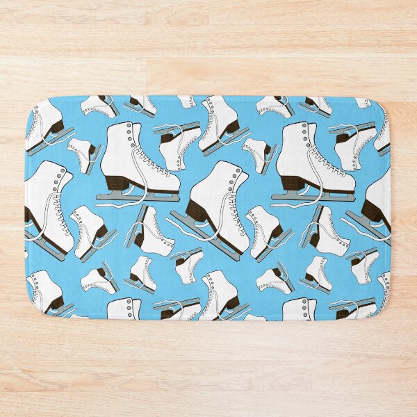 Item preview, White Figure Skates on Light Blue Background designed and sold by PD-Skating.