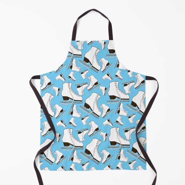 Item preview, White Figure Skates on Light Blue Background designed and sold by PD-Skating.