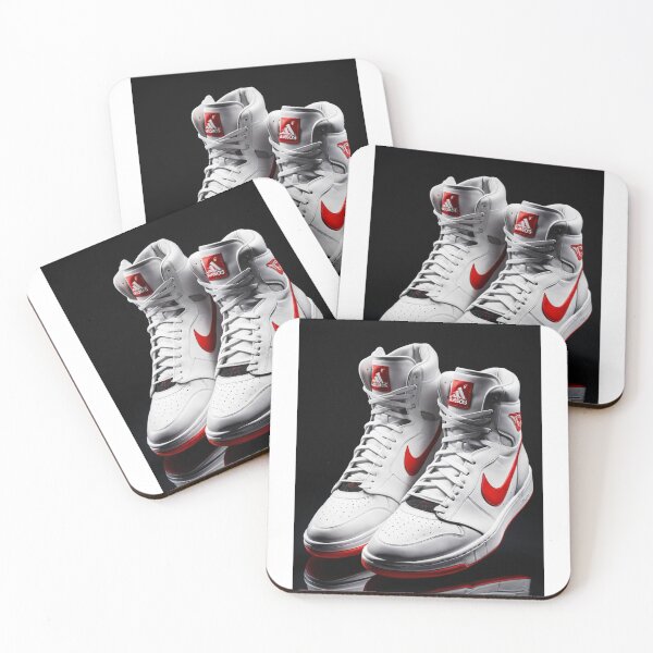 Item preview, White and Red High-Top Sneakers with Modern Design designed and sold by PRIME4YOU.
