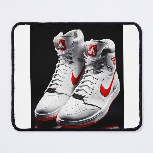 Item preview, White and Red High-Top Sneakers with Modern Design designed and sold by PRIME4YOU.