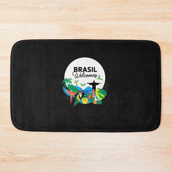 Item preview, Brazil Welcomes Flag Map carnival designed and sold by AnimalsDH305.