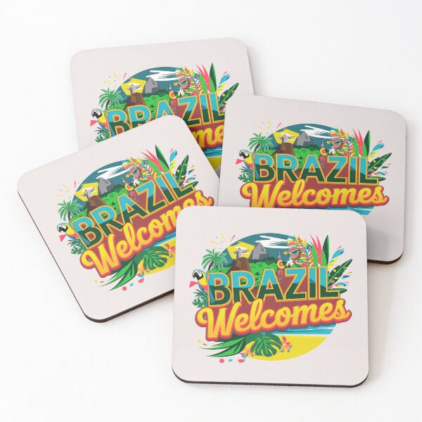Item preview, Brazil Welcomes Flag Map carnival designed and sold by AnimalsDH305.