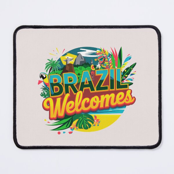 Item preview, Brazil Welcomes Flag Map carnival designed and sold by AnimalsDH305.