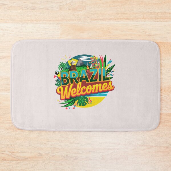 Item preview, Brazil Welcomes Flag Map carnival designed and sold by AnimalsDH305.