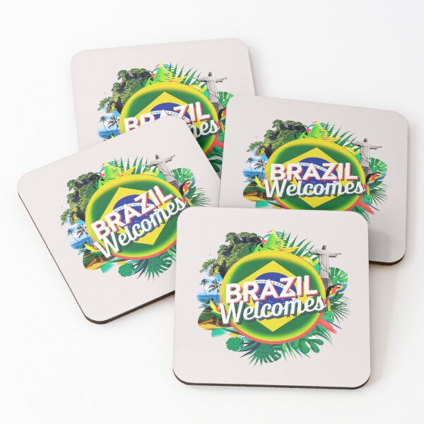 Item preview, Brazil Welcomes Flag Map carnival designed and sold by AnimalsDH305.