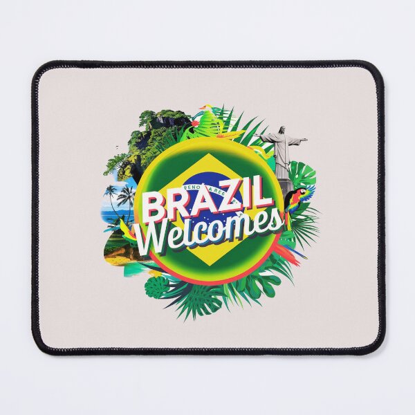 Item preview, Brazil Welcomes Flag Map carnival designed and sold by AnimalsDH305.
