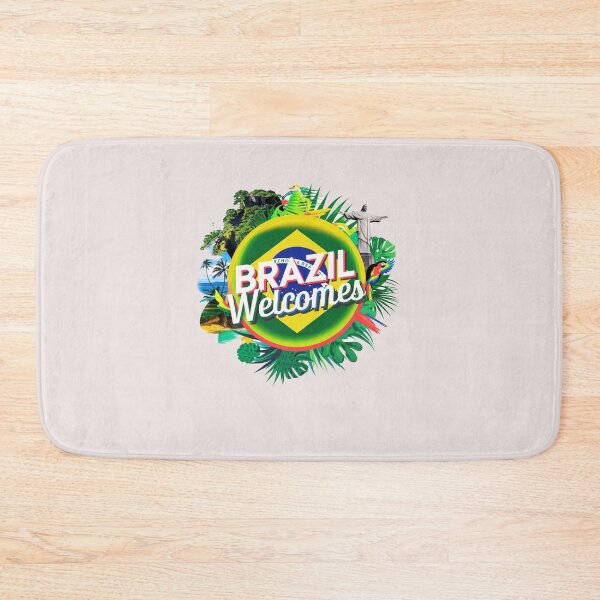 Item preview, Brazil Welcomes Flag Map carnival designed and sold by AnimalsDH305.