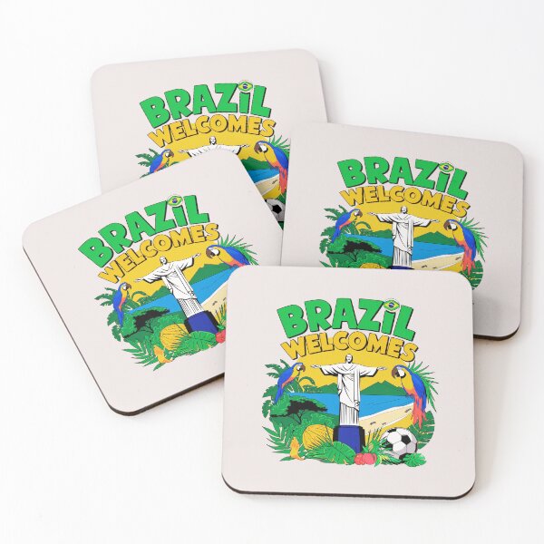 Item preview,  Brazil Welcomes Flag Map carnival designed and sold by AnimalsDH305.