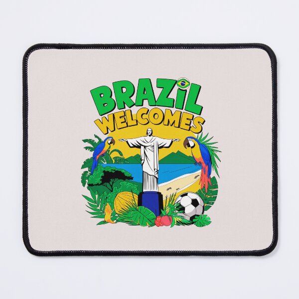 Item preview, Brazil Welcomes Flag Map carnival designed and sold by AnimalsDH305.