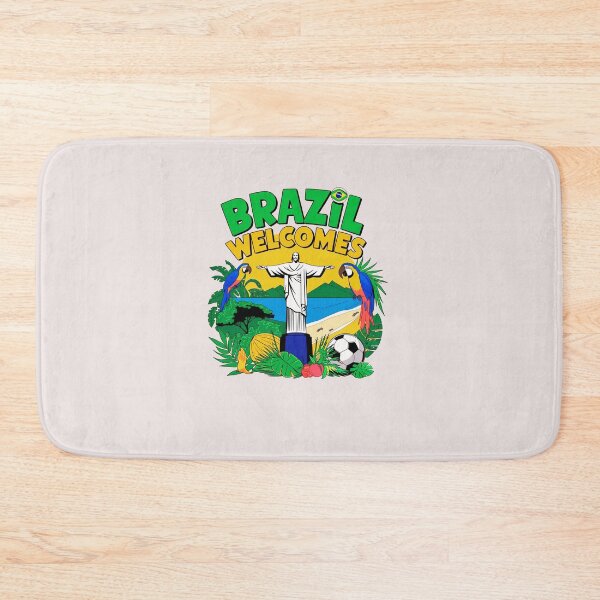 Item preview,  Brazil Welcomes Flag Map carnival designed and sold by AnimalsDH305.