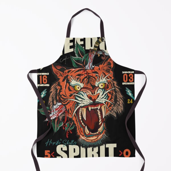 Item preview, Tiger freedom spirit tattoo old school vintage dagger pierces designed and sold by Achille3777.