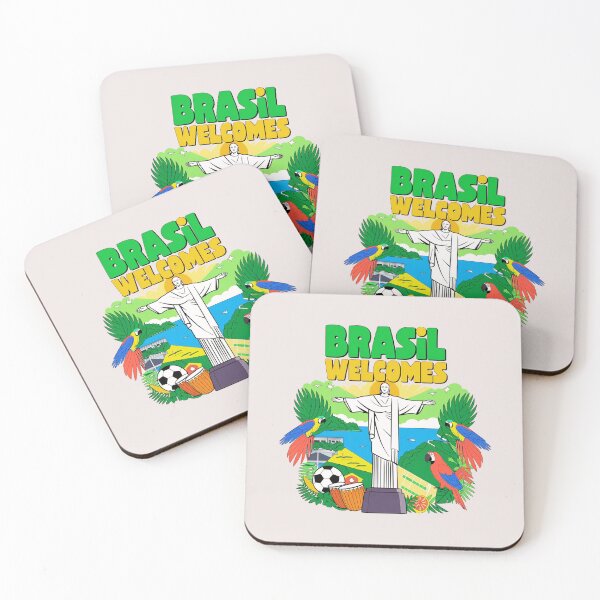 Item preview, Brazil Welcomes Flag Map carnival designed and sold by AnimalsDH305.
