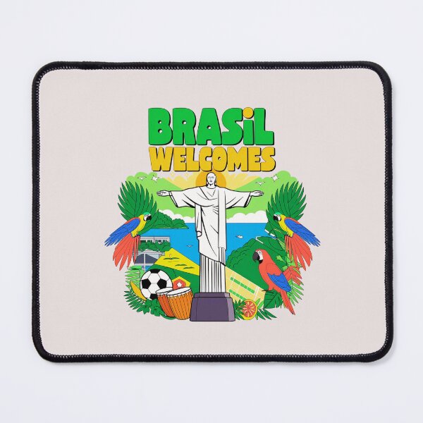Item preview, Brazil Welcomes Flag Map carnival designed and sold by AnimalsDH305.