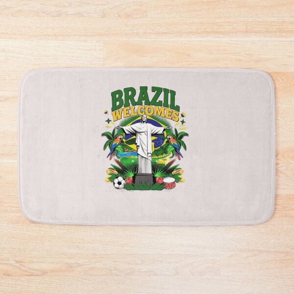 Item preview, Brazil Welcomes Flag Map carnival designed and sold by AnimalsDH305.