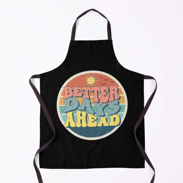 Item preview, Better Days Ahead - Retro Sunshine Positivity Design - black designed and sold by danfreeze.