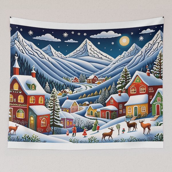 Item preview, Christmas Arrives in all its Splendor to my Enchanted Town - Naie Art designed and sold by Second Draft Visuals.