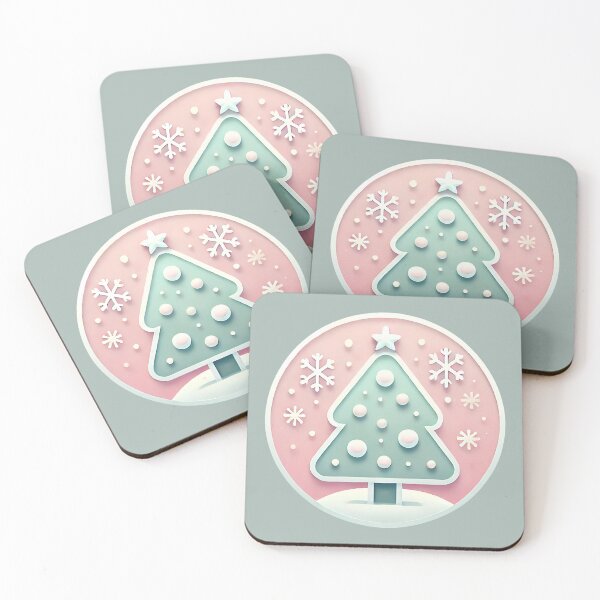 Item preview, Pastel Christmas Tree with Snowflakes || Welcome 2025 || Gifts, accessories, socks, bags, christmas... designed and sold by AG-Product.