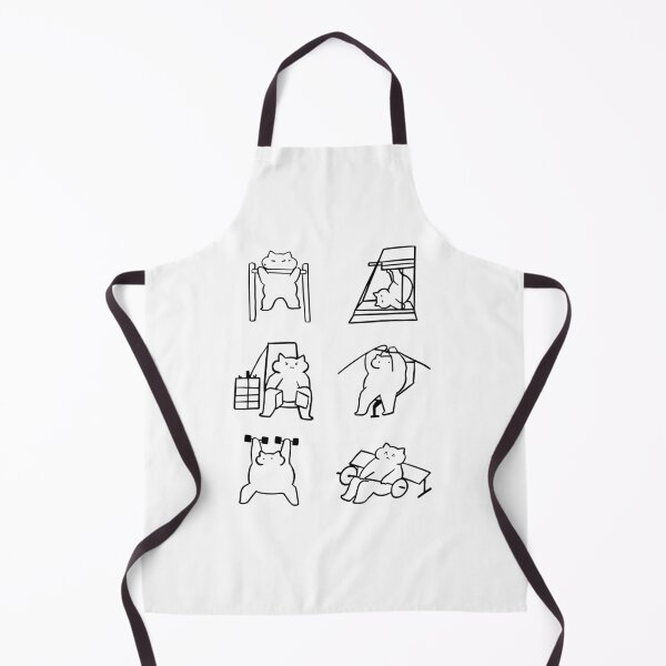 Item preview, Feline Fitness: Minimalist Black & White Illustration designed and sold by RM-Journey.
